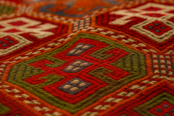 Vintage Turkish rug detail